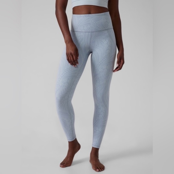 Athleta Elation Textured Tight Legging Size Small Blue NWT New - Picture 1 of 16